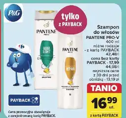 Carrefour Szampon do włosów aqua light Pantene Pro-V oferta