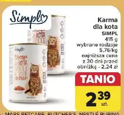 Carrefour Karma dla kota w sosie i kurczakiem Simpl oferta