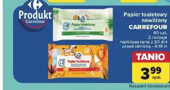 Carrefour Papier toaletowy nawilżany dla dzieci Carrefour oferta