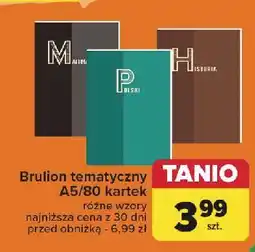 Carrefour Brulion a5 80 kartek matematyka oferta