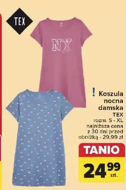Carrefour Koszula nocna damska rozm. s-xl Tex oferta