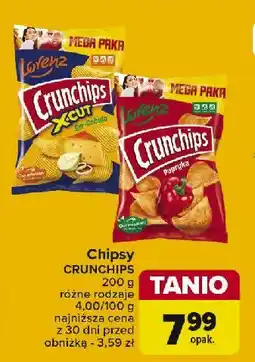 Carrefour Market Chipsy ser-cebula Crunchips x-cut Crunchips lorenz oferta