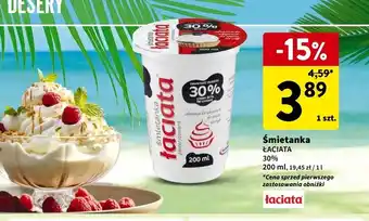 Intermarche Śmietana 30% Łaciata oferta