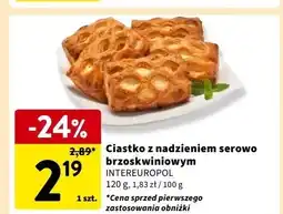 Intermarche Ciastko z nadzieniem serowo-brzoskwiniowym Inter Europol oferta
