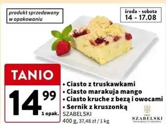 Intermarche Ciasto z marakują i mango Cukiernia Szabelski oferta