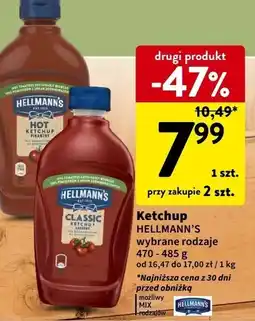 Intermarche Ketchup łagodny classic Hellmann's oferta