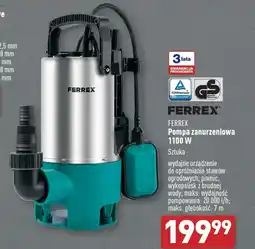 ALDI FERREX Pompa zanurzeniowa 1100 W oferta