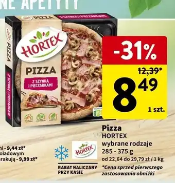 Intermarche Pizza z szynką i pieczarkami Hortex oferta