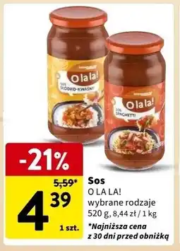Intermarche Sos słodko-kwaśny O la la! oferta