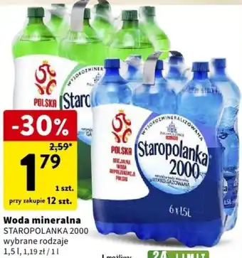 Intermarche Woda mineralna Staropolanka 2000 1,5 l oferta