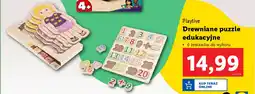 Lidl Playtive Drewniane puzzle edukacyjne oferta