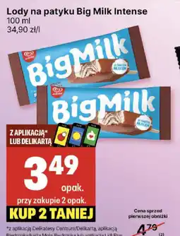 Delikatesy Centrum Lody na patyku Big Milk Intense 100 ml oferta