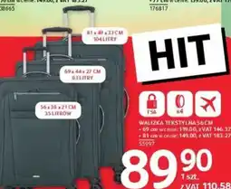 Selgros Walizka tekstylna 56 cm oferta
