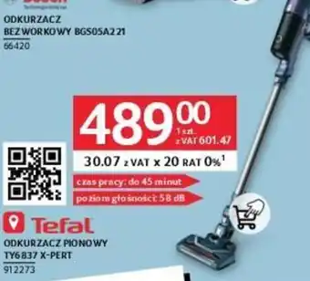 Selgros Odkurzacz pionowy Tefal TY6837 X-PERT oferta