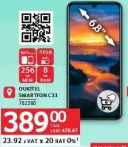 Selgros Oukitel Smartfon C33 oferta