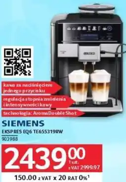 Selgros Siemens Ekspres EQ6 TE655319RW oferta