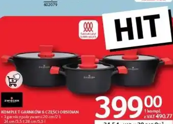 Selgros Komplet garnków 6 części Obsidian oferta