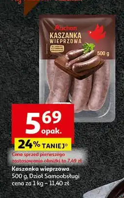 Auchan Kaszanka wieprzowa Auchan oferta