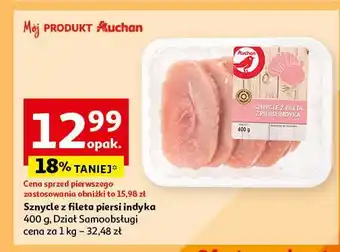 Auchan Sznycel z fileta piersi indyka Auchan oferta