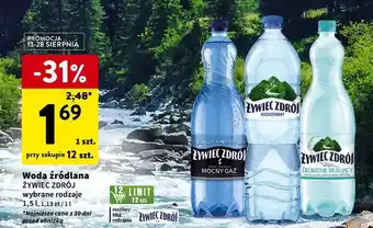 Intermarche Woda mocny gaz Żywiec Zdrój oferta