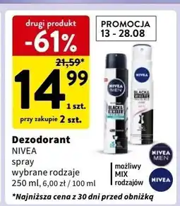 Intermarche Antyperspirant fresh Nivea Men Invisible Black & White oferta