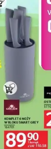 Selgros Komplet 6 noży w bloku Smart Grey oferta