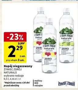 Intermarche Woda z nutą maliny i cytryny Żywiec Zdrój Naturals oferta