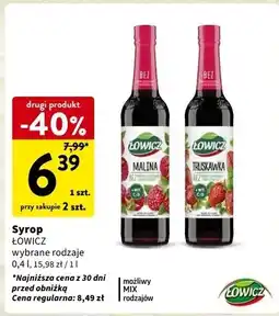 Intermarche Syrop truskawkowy Łowicz oferta