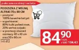 Selgros Poduszka z wełną alpaki 70 x 80 cm oferta