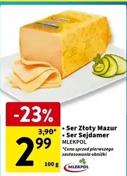 Intermarche Ser złoty mazur Mlekpol oferta