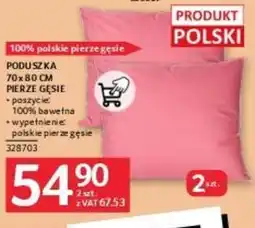 Selgros Poduszka 70 x 80 cm pierze gęsie oferta