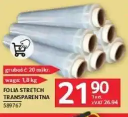 Selgros Folia stretch transparentna 1,8 kg oferta