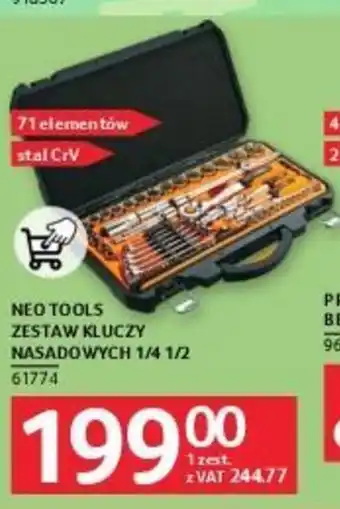 Selgros NEO TOOLS ZESTAW KLUCZY NASADOWYCH 1/4 1/2 oferta