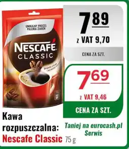 Eurocash Kawa rozpuszczalna Nescafe Classic 75 g oferta