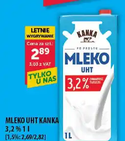 Eurocash Cash & Carry Mleko UHT Kanka 3,2% 1 l oferta
