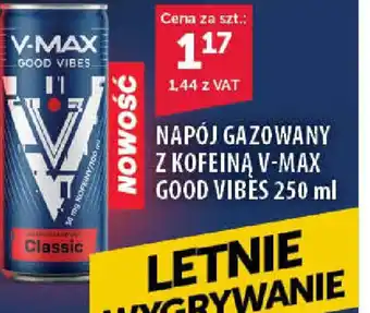 Eurocash Cash & Carry Napój gazowany z kofeiną V-Max Good Vibes 250 ml oferta