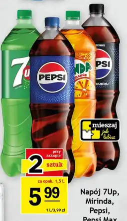 Gram Market Napój 7UP, Mirinda, Pepsi, Pepsi Max 1,5 l oferta
