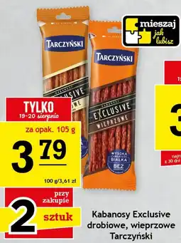 Kabanosy Exclusive drobiowe, wieprzowe Tarczyński 105 g