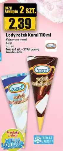 Topaz Lody rożek Koral 110 ml oferta