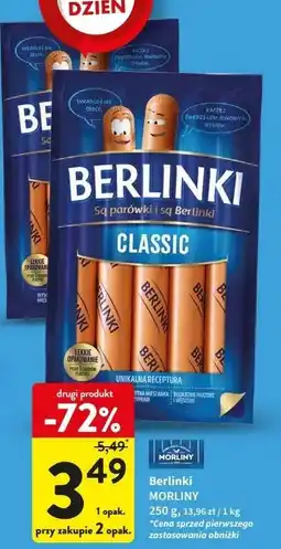 Intermarche Parówki classic Morliny Berlinki oferta
