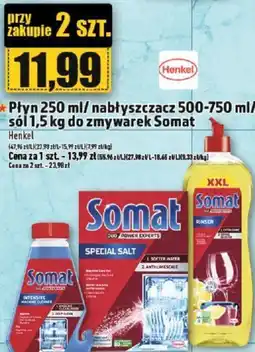 Topaz Płyn 250 ml/ nabłyszczacz 500-750 ml sól 1,5 kg do zmywarek Somat oferta