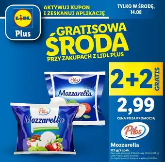 Lidl Ser mozzarella Pilos oferta