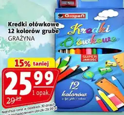 Kredki ołówkowe 12 kolorów grube Grażyna