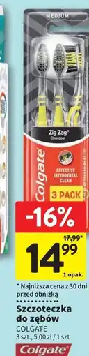 Intermarche Szczoteczka do zębów charcoal medium Colgate Zig Zag oferta