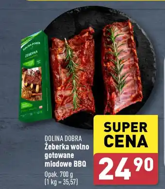 ALDI DOLINA DOBRA Żeberka wolno gotowane miodowe BBQ 700 g oferta