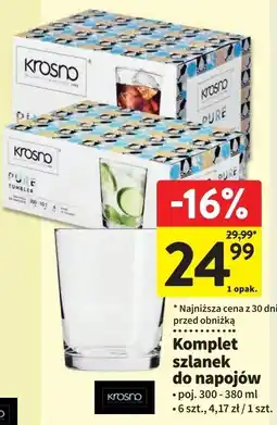 Intermarche Szklanka do napojów pure 250 ml Krosno S.a oferta