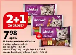 Auchan Karma dla kota drobiowe frykasy kurczak + indyk Whiskas Pure Delight oferta