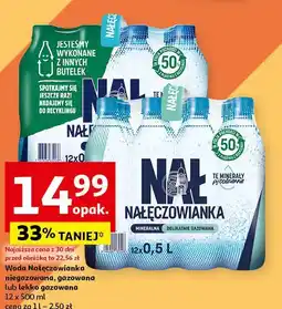 Auchan Woda delikatnie gazowana Nałęczowianka oferta