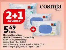 Auchan Chusteczki nawilżane Cosmia Baby oferta