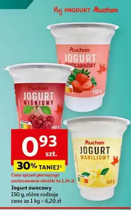 Auchan Jogurt wiśniowy Auchan Różnorodne (Logo Czerwone) oferta